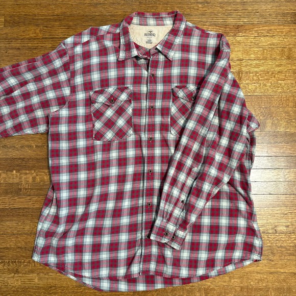 RedHead Mens 2XL Flannel Shirt Long Sleeve Plaid Button Up Cotton Blend - Picture 1 of 8